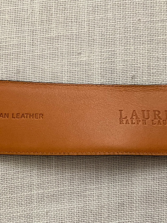 Vintage Lauren Ralph Lauren Wide Black Croc-Embossed Italian Leather Belt Size L main image 9